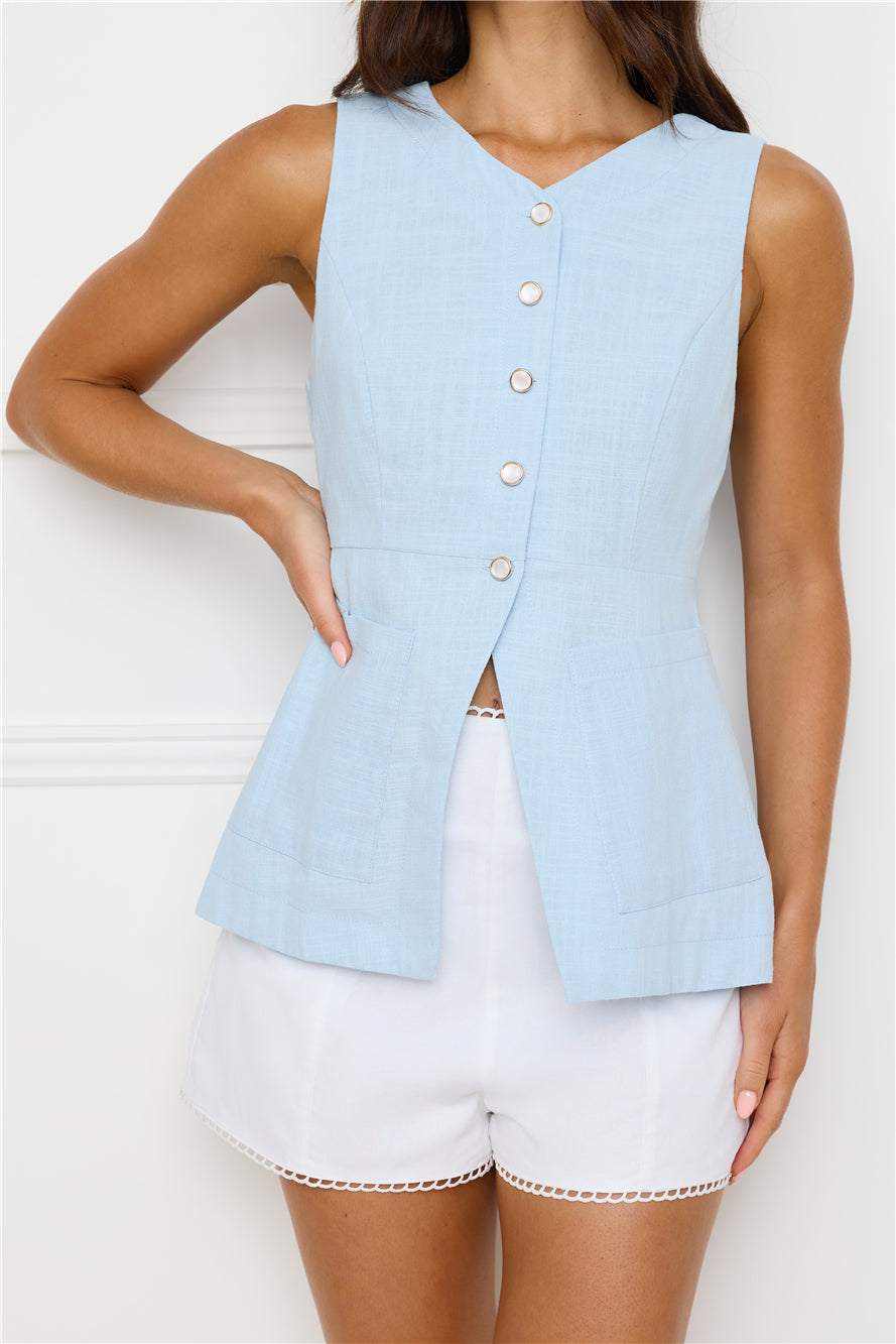 Refined Simplicity Top Blue