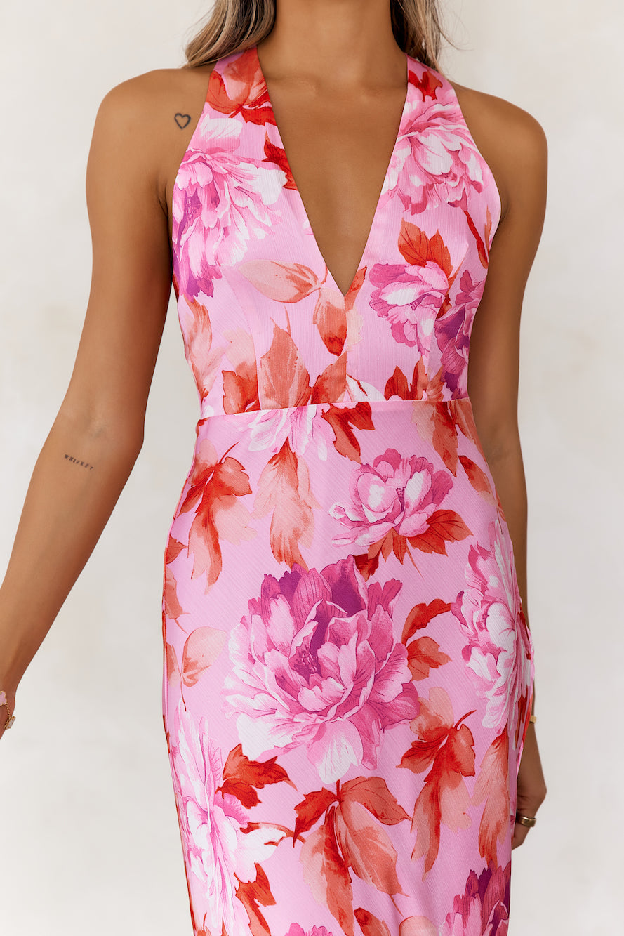 Fleur Fantasia Maxi Dress Pink
