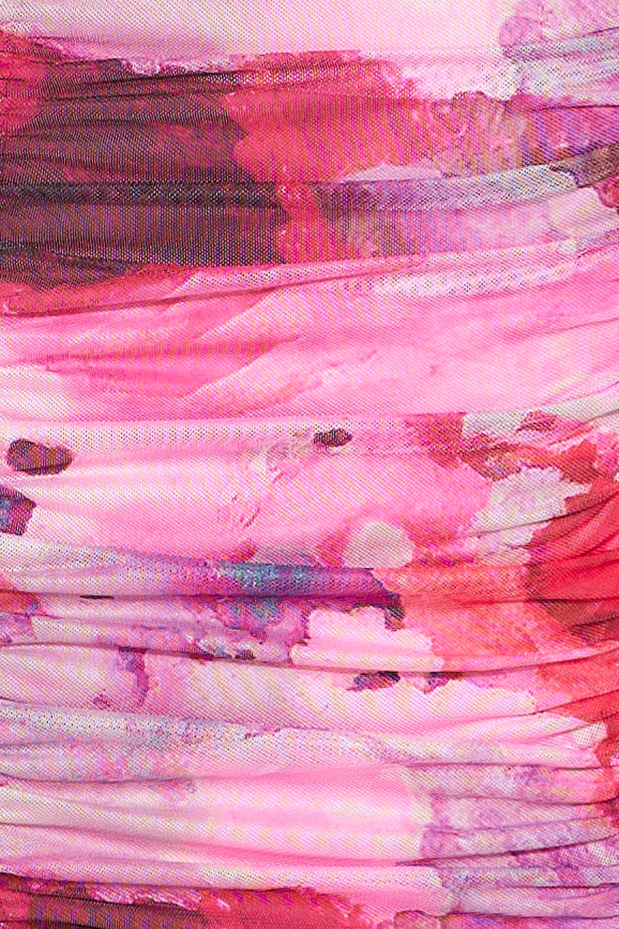 Seen In The Night Mesh Maxi Dress Pink
