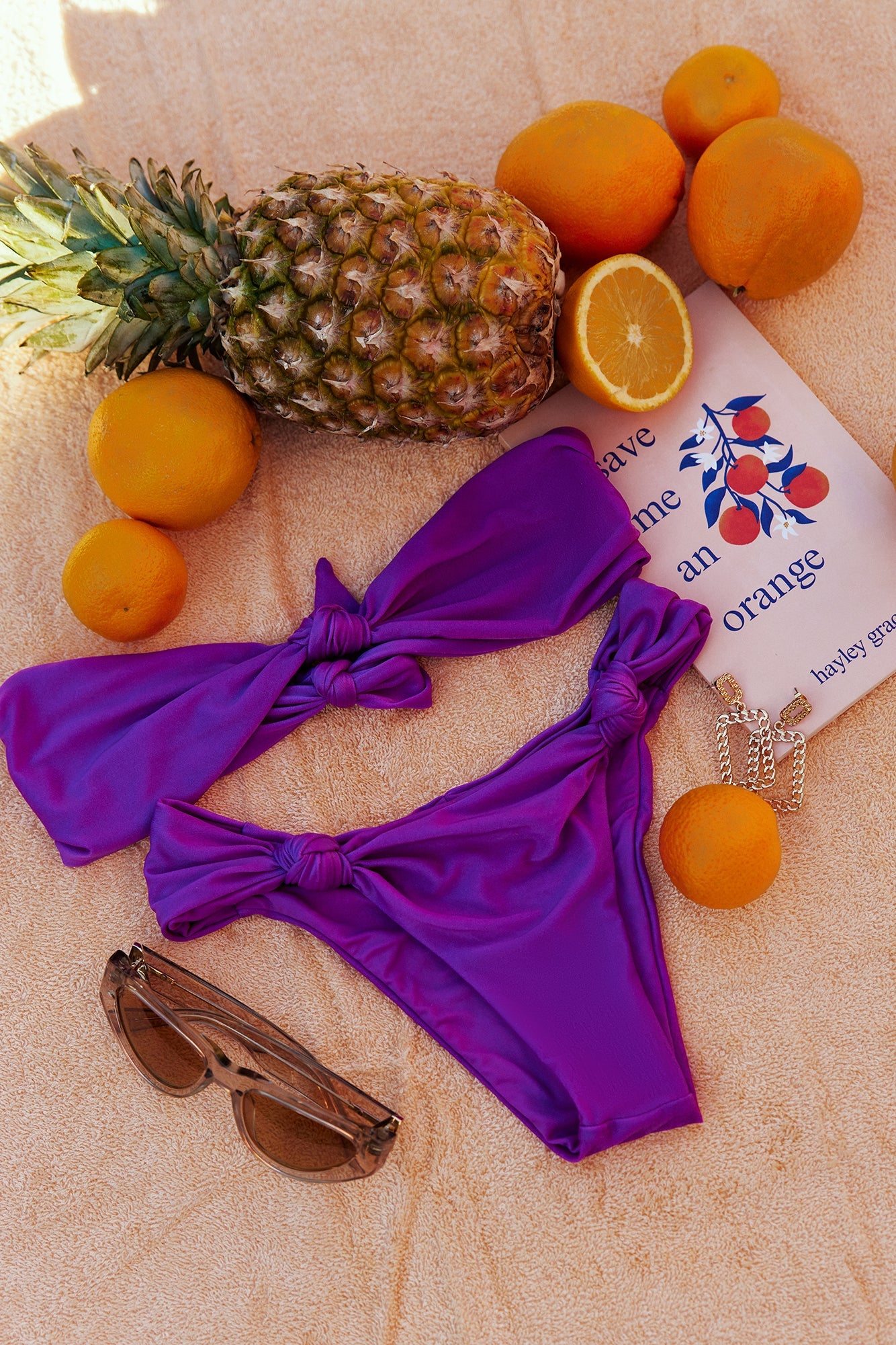 Lifeguard On Duty Swim Top Purple