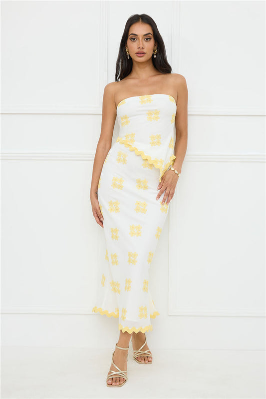 Desert Daze Maxi Skirt White