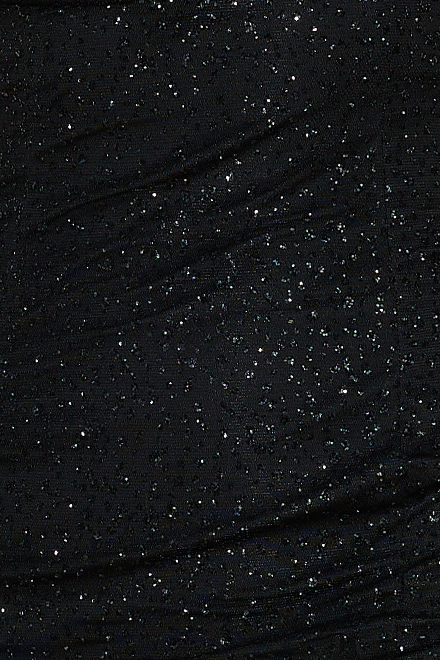 Sparkle Now Glitter Midi Dress Black