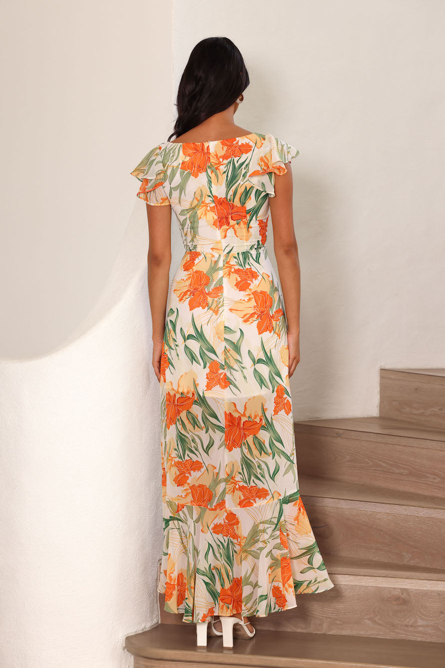 Warmth Of The Tropics Maxi Dress Orange