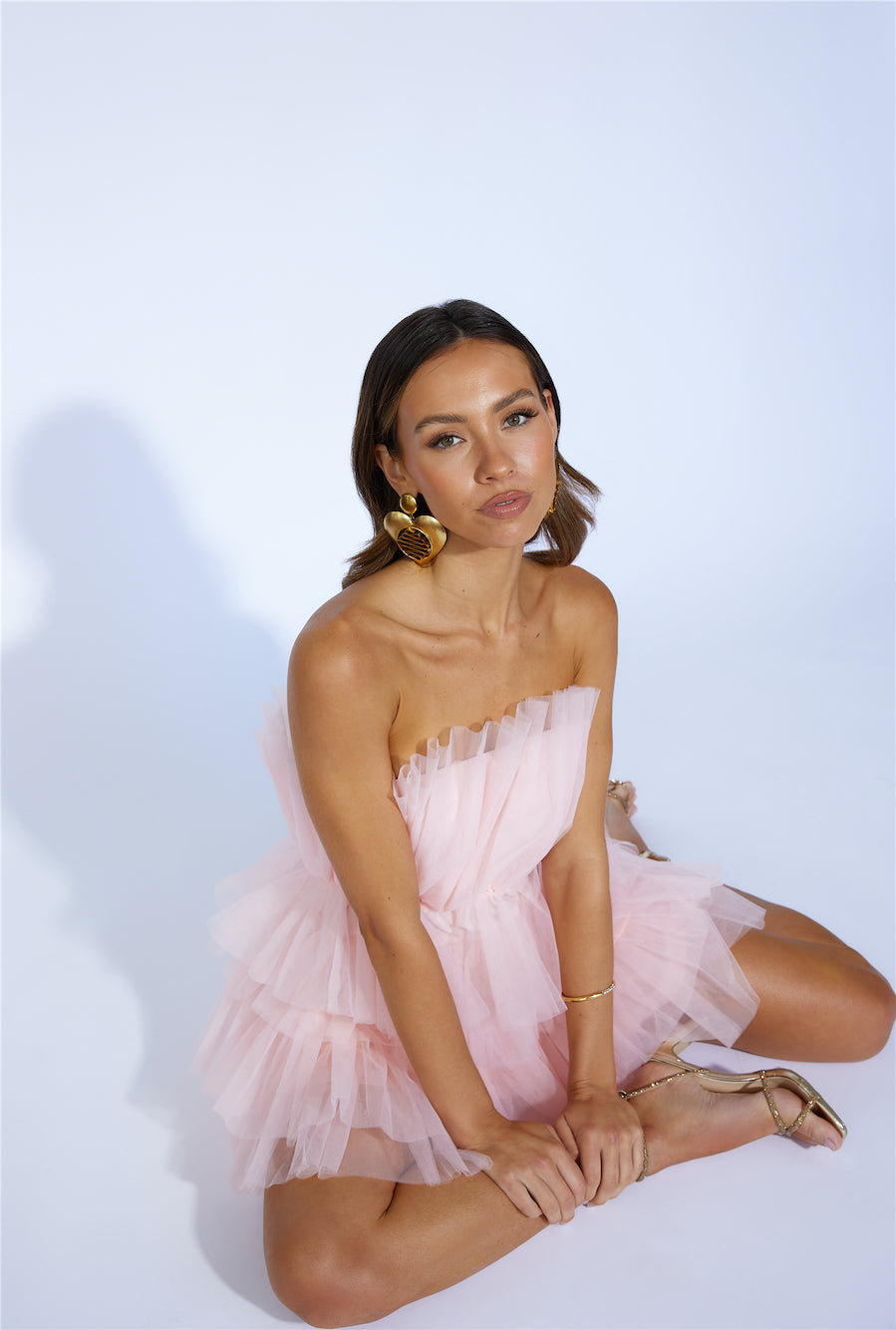 Statement Making Tulle Mini Dress Pink