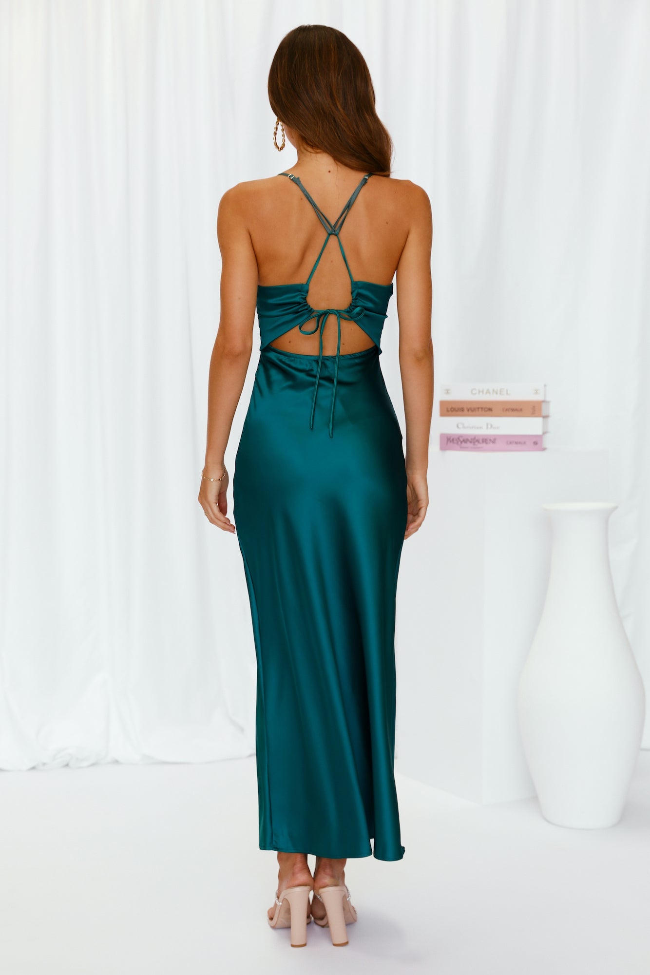 Run Through Maxi Dress Emerald